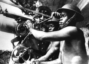 Askaris (East African soldiers) being trained for the war in Burma