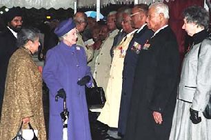 West Indian veterans and Major and Mrs W.P.J. Silva